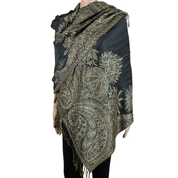 Ladies Blanket Scarf Pashmina Shawl Wrap Oversized Winter Large Vintage Paisley